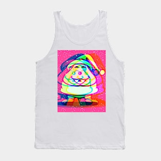 Psychedelic Trippy Xmas Happy Dwarf Santa Tank Top